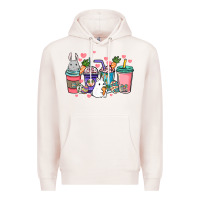 Pale Pink Easter Day coffee drink Premium Hoodie - HowdyJamesFarm