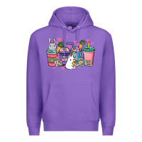 Purple Easter Day coffee drink Premium Hoodie - HowdyJamesFarm