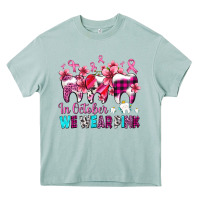 In October We Wear Pink Cancer Ribbon With Teeth Heavy Core Tee | Teevron