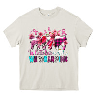 Cream in october we wear pink cancer ribbon with teeth Heavy Core Tee - AdoDesignShop