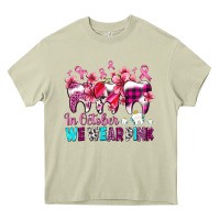 Mossy in october we wear pink cancer ribbon with teeth Heavy Core Tee - AdoDesignShop
