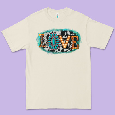 Love Western Premium Tee Designed By Adodesignshop