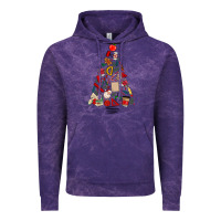 Cloud Purple teacher christmas tree Vintage Hoodie - MaliasSmallBusiness