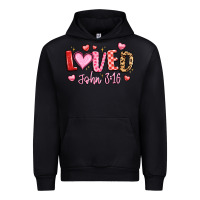 Black loved john 3 16 Urban Hoodie - LillyAllenDesigns