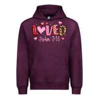 Mauve Wine loved john 3 16 Urban Hoodie - LillyAllenDesigns