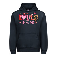 Navy loved john 3 16 Urban Hoodie - LillyAllenDesigns