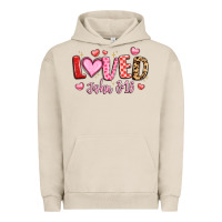 Pigment French Oak loved john 3 16 Urban Hoodie - LillyAllenDesigns