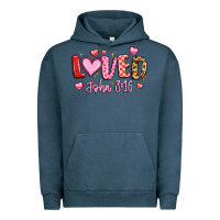 Pigment Midnight Navy loved john 3 16 Urban Hoodie - LillyAllenDesigns
