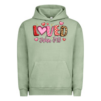 Pigment Oil Green loved john 3 16 Urban Hoodie - LillyAllenDesigns