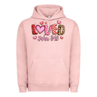 Pigment Salmon loved john 3 16 Urban Hoodie - LillyAllenDesigns