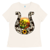 Bone horseshoe sunset Ladies Tee - JahusDesignShop