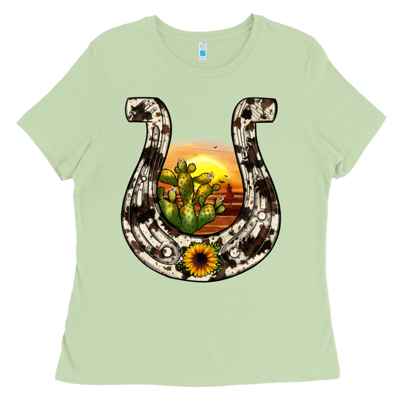 Horseshoe Sunset Ladies Tee by JahusDesignShop | Teevron