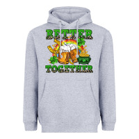 Heather Grey Better together St. Patrick's Day Heavyweight Hoodie - CowGirlArtShop