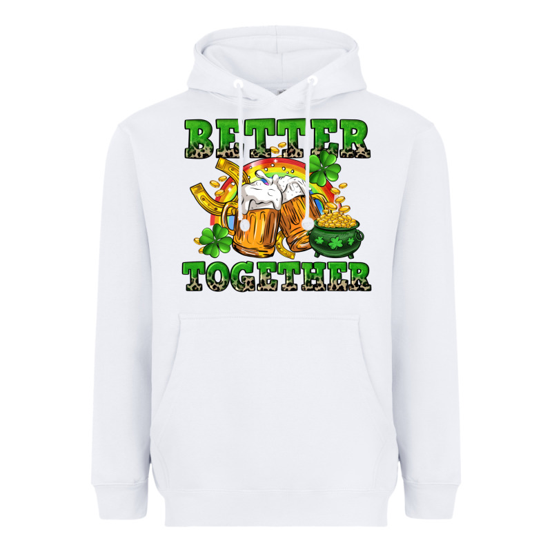 Better Together St. Patrick's Day Heavyweight Hoodie by CowGirlArtShop | Teevron