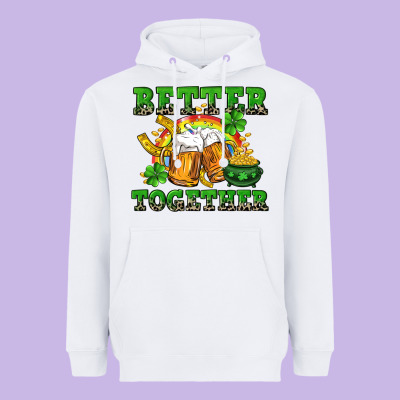 Better Together St. Patrick's Day Heavyweight Hoodie Designed By Cowgirlartshop