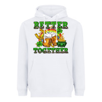 White Better together St. Patrick's Day Heavyweight Hoodie - CowGirlArtShop