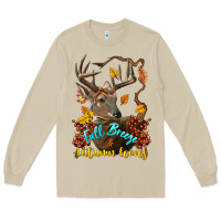 Fall Breeze And Autumn Leaves Deer Long Sleeve Tee | Teevron