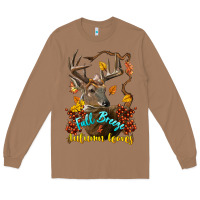 Toasted Coconut Fall Breeze And Autumn Leaves Deer Long Sleeve Tee - LillyAllenDesigns