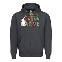 Smoke He is alive Easter Day Zipper Hoodie - HowdyJamesFarm