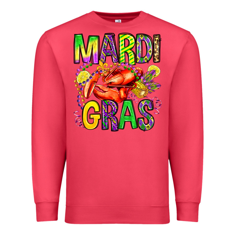 Mardi Gras Crawfish Olivia Premium Sweatshirt by OliviaCreatesArt | Teevron
