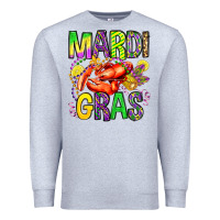 Heather Grey mardi gras crawfish olivia Premium Sweatshirt - OliviaCreatesArt
