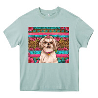 Arona shih tzu floral tumbler Heavy Core Tee - Artiststas