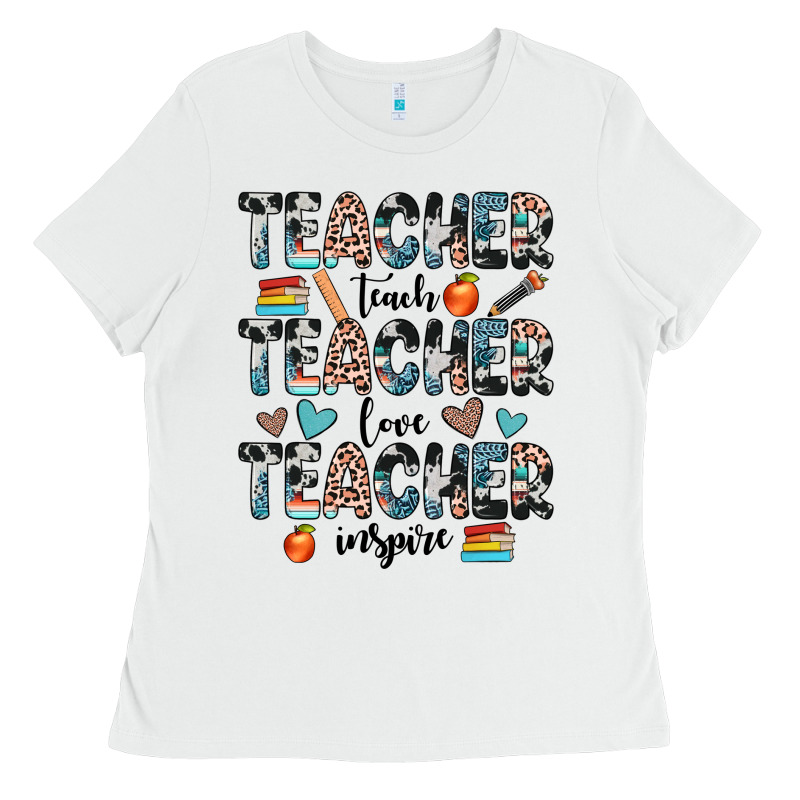 Teacher Teach Love Inspire Ladies Tee by JahusDesignShop | Teevron