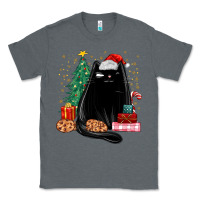 Charcoal Heather christmas black cat Classic Tee - MaliasSmallBusiness