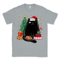 Heather Grey christmas black cat Classic Tee - MaliasSmallBusiness
