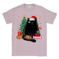 Lilac christmas black cat Classic Tee - MaliasSmallBusiness