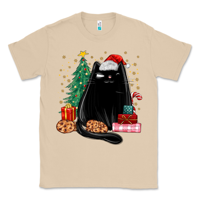 Christmas Black Cat Classic Tee by MaliasSmallBusiness | Teevron