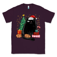Plum christmas black cat Classic Tee - MaliasSmallBusiness