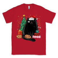 Red christmas black cat Classic Tee - MaliasSmallBusiness