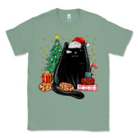 Sage christmas black cat Classic Tee - MaliasSmallBusiness