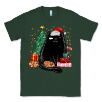 Sports Green christmas black cat Classic Tee - MaliasSmallBusiness