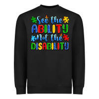 Black see the ability not the disability Heavyweight Sweatshirt - Artiststas