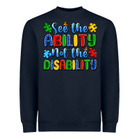 Navy see the ability not the disability Heavyweight Sweatshirt - Artiststas