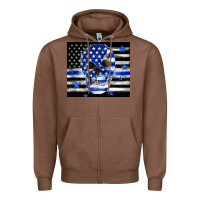 Chestnut police flag patriotic skull Zipper Hoodie - TumblerDesignByShophia