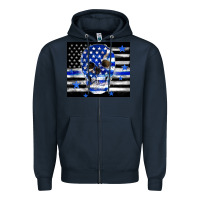 Navy police flag patriotic skull Zipper Hoodie - TumblerDesignByShophia