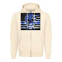 Sandshell police flag patriotic skull Zipper Hoodie - TumblerDesignByShophia
