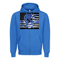 True Royal police flag patriotic skull Zipper Hoodie - TumblerDesignByShophia