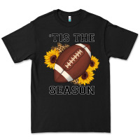 Black tis the season football sunflower Premium Tee - AdoDesignShop
