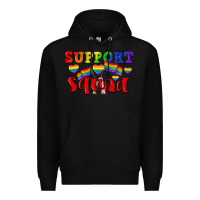 Black Support squad pride Premium Hoodie - CowGirlArtShop
