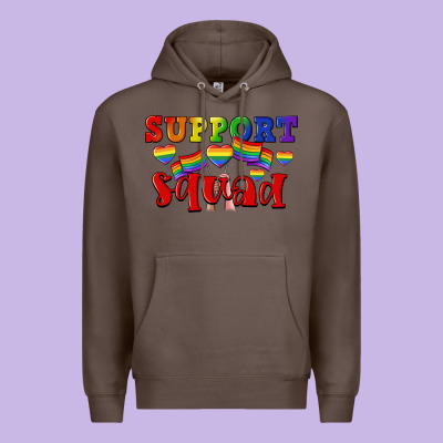 Support Squad Pride Premium Hoodie Designed By Cowgirlartshop