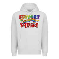 Dove Grey Support squad pride Premium Hoodie - CowGirlArtShop