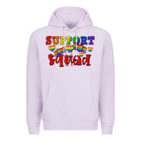 Lilac Support squad pride Premium Hoodie - CowGirlArtShop