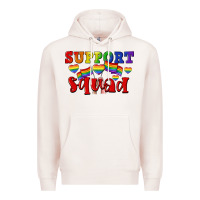Pale Pink Support squad pride Premium Hoodie - CowGirlArtShop
