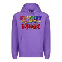 Purple Support squad pride Premium Hoodie - CowGirlArtShop
