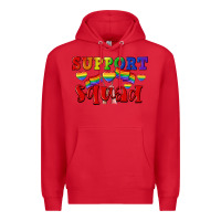 Red Support squad pride Premium Hoodie - CowGirlArtShop