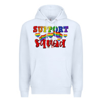 White Support squad pride Premium Hoodie - CowGirlArtShop